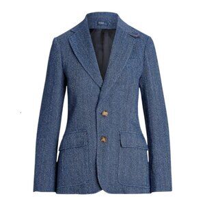 POLO Ralph Lauren Herringbone Linen-Silk-Wool Blazer Size 2 NWT